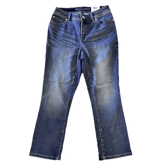 INC Denim Mid Rise Skinny Crop Jeans 2/26 Light Indigo Faded Wash NWT - Picture 1 of 15